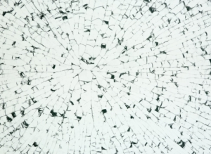 Vitrage trempé cassé